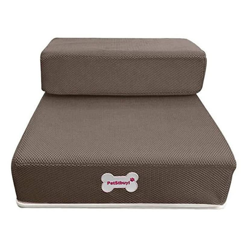 Luxora 2-Step Dog Stairs for Bed – Anti-Slip, Removable Pet Steps for Small Dogs & Cats