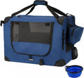 Large Cat Carrier 24"X16.5"X16.5" Portable Dog Crate for Small Medium Dogs Collapsible Traveling Pet Crate with Collapsible Bowl