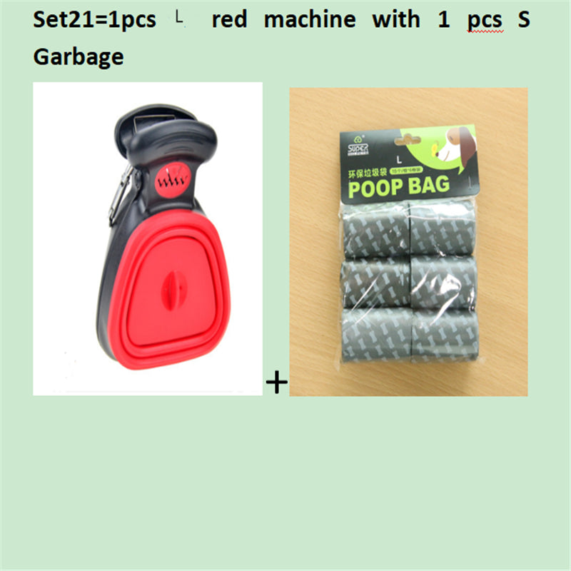Dog Pet Travel Foldable Pooper Scooper with 1 Roll Decomposable Bags Poop Scoop Clean Pick up Excreta Cleaner Epacket Shipping