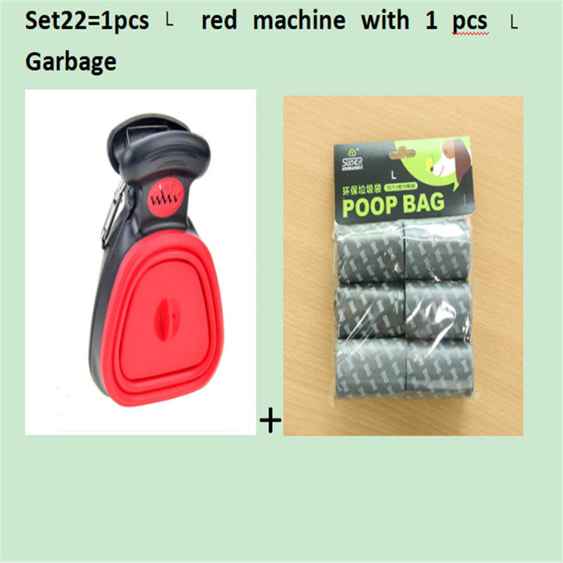 Dog Pet Travel Foldable Pooper Scooper with 1 Roll Decomposable Bags Poop Scoop Clean Pick up Excreta Cleaner Epacket Shipping