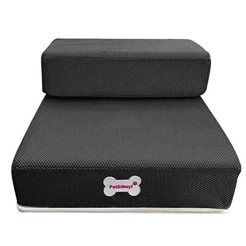Luxora 2-Step Dog Stairs for Bed – Anti-Slip, Removable Pet Steps for Small Dogs & Cats