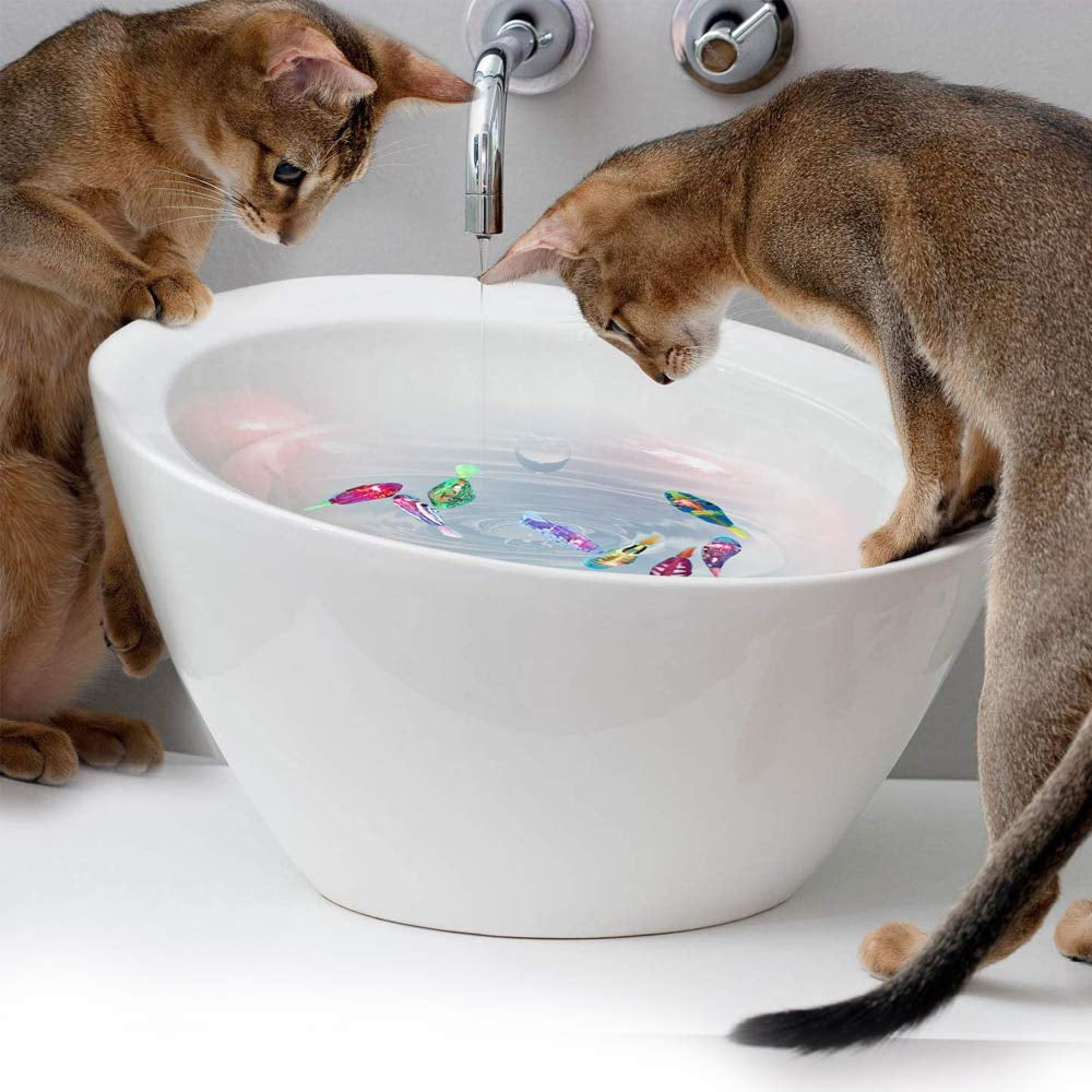 Cat Interactive Electric Fish Water Toy for Indoor Play Swimming Robot Fish Toys for Cat Dog Pet Baby Swimmer Bath Robofish Toys