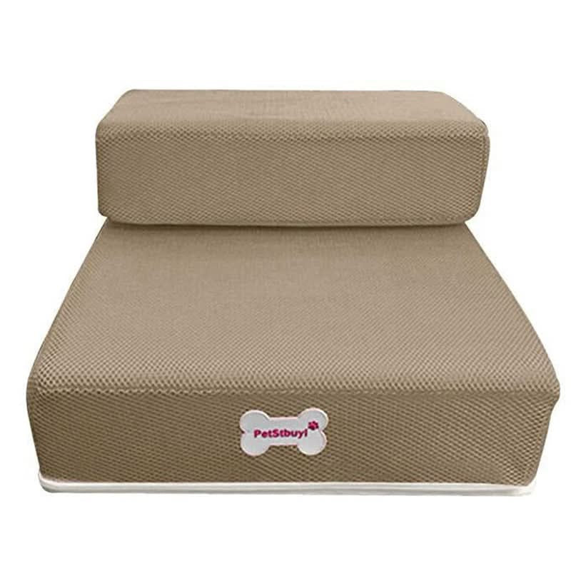 Luxora 2-Step Dog Stairs for Bed – Anti-Slip, Removable Pet Steps for Small Dogs & Cats