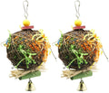 2 Pack Bird Chewing Toys Foraging Shredder Parrot Cage Shredder Hanging Toy for Cockatiel Conure African Grey Amazon