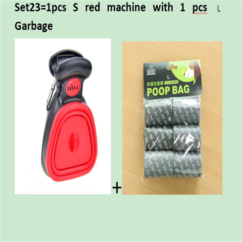 Dog Pet Travel Foldable Pooper Scooper with 1 Roll Decomposable Bags Poop Scoop Clean Pick up Excreta Cleaner Epacket Shipping